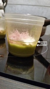 Un petit pot cétogène pour Kerwan: courgette, jambon, crème fraiche 40% et huile!